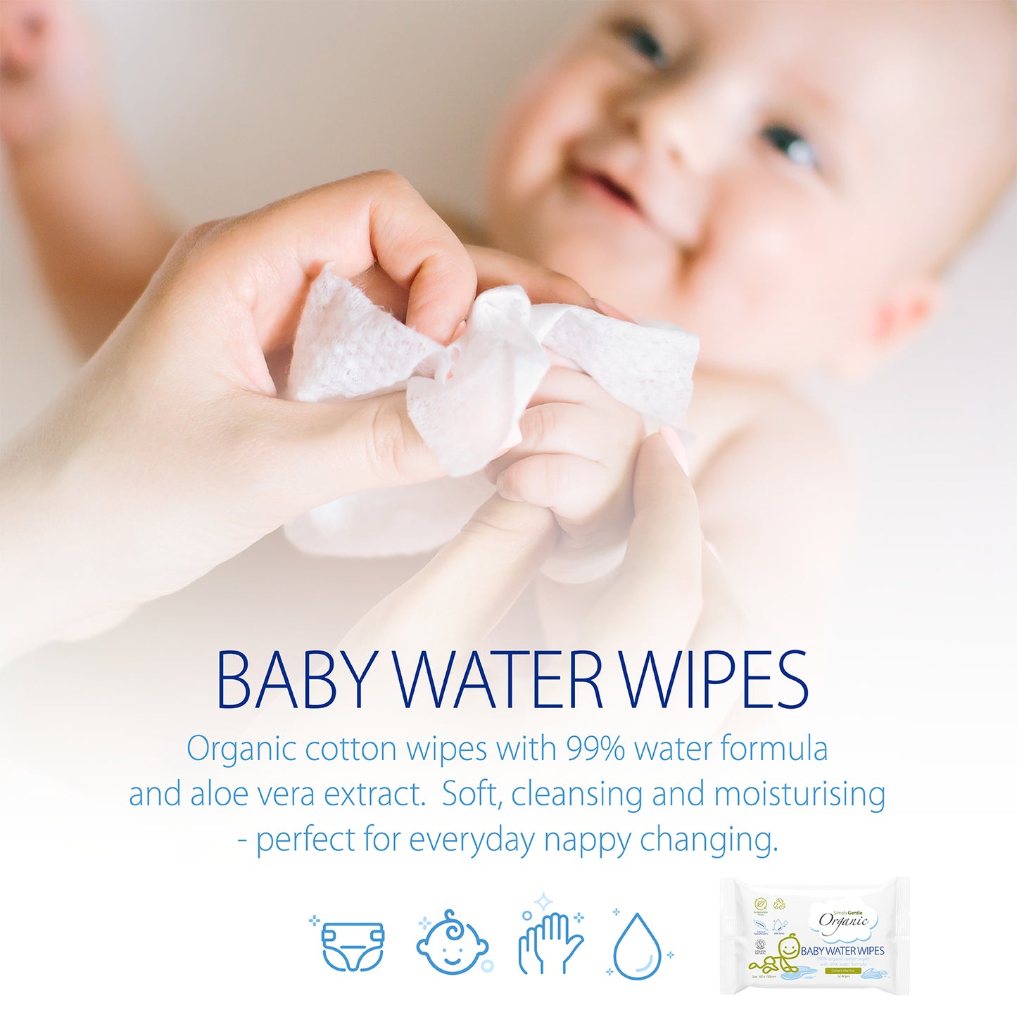 Simply Gentle Organic Baby Water Wipes