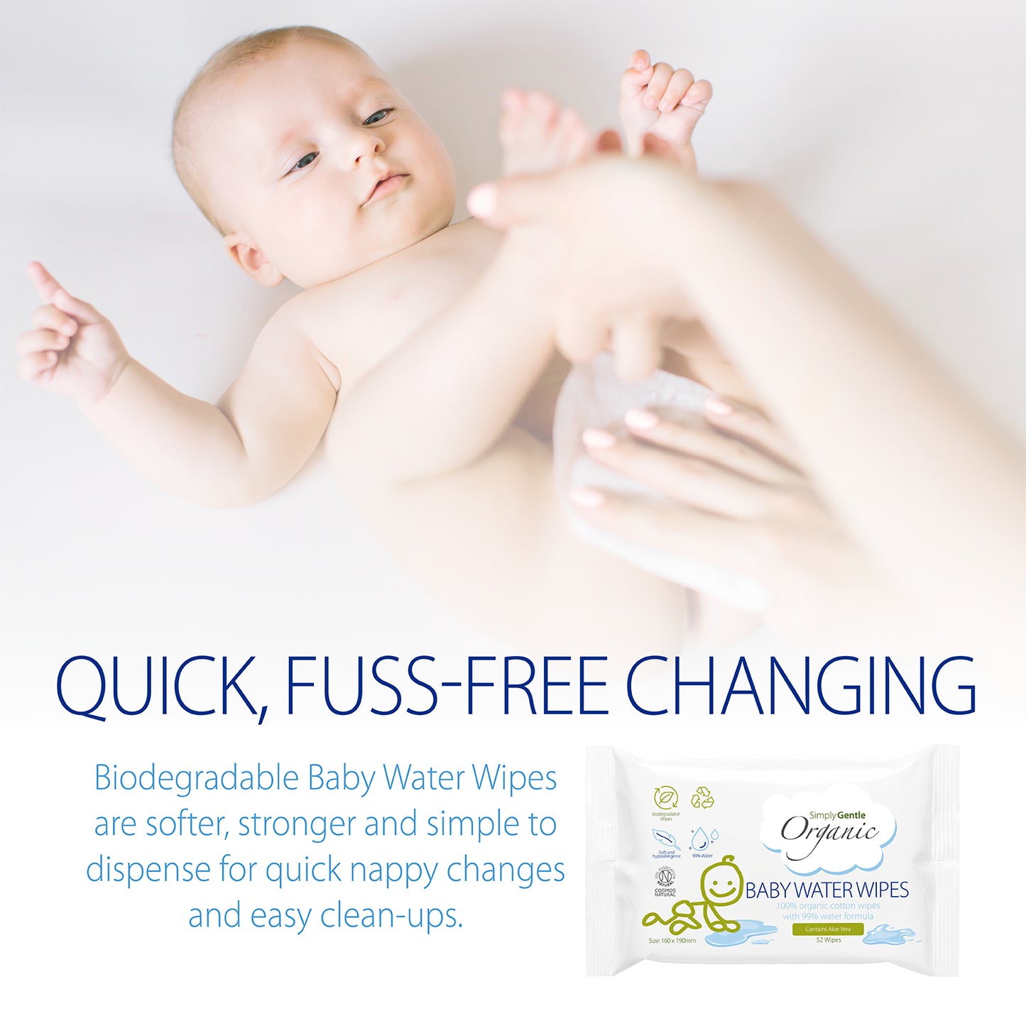 Simply Gentle Organic Baby Water Wipes