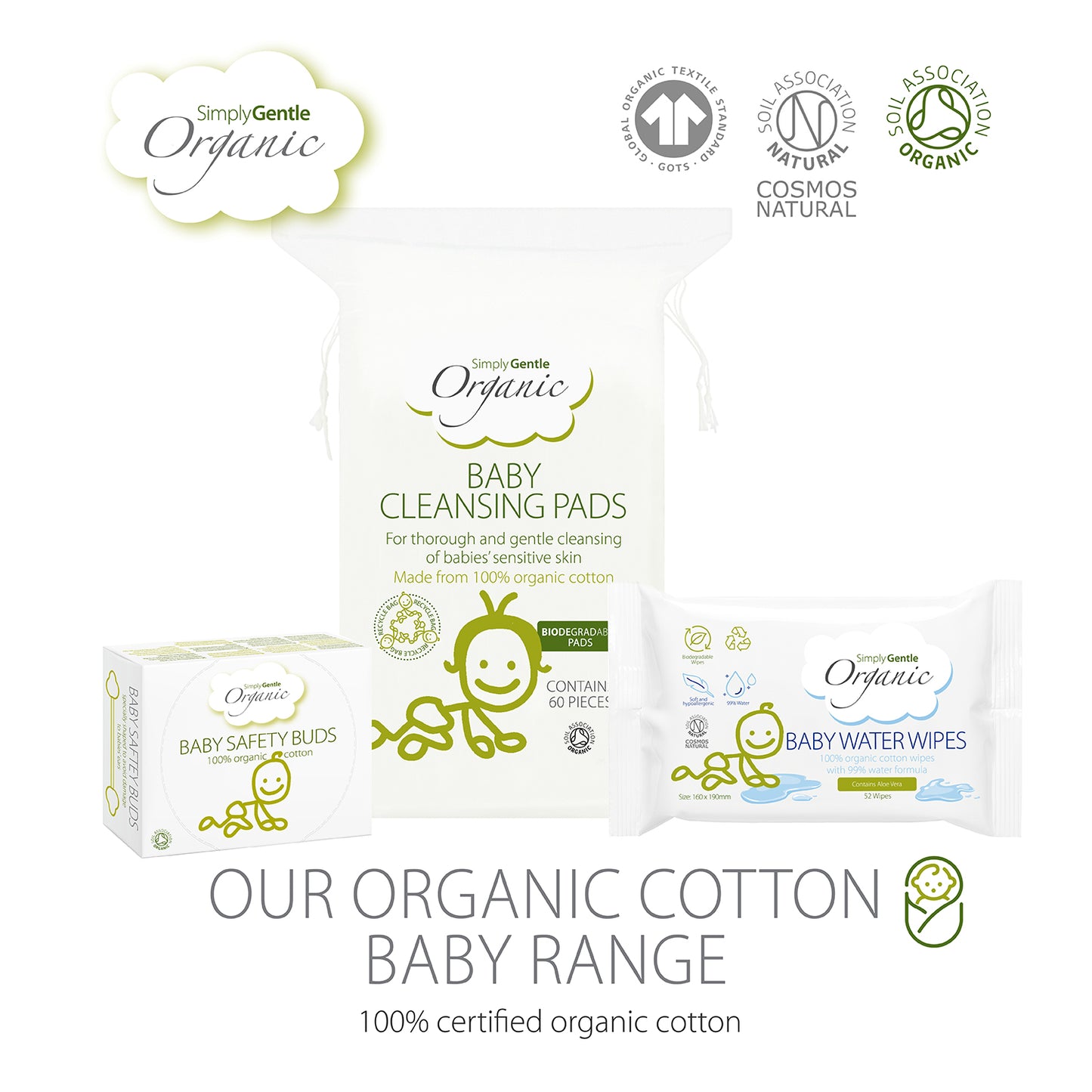 Simply Gentle Organic Baby Water Wipes