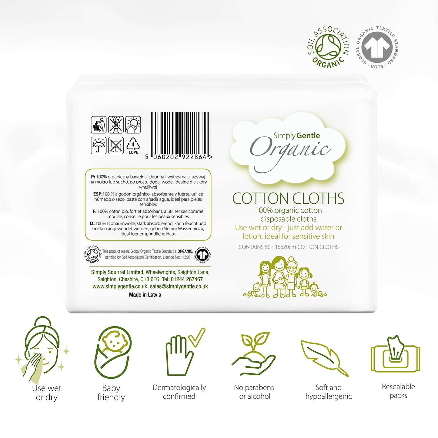 Simply Gentle Organic Cotton Cloths