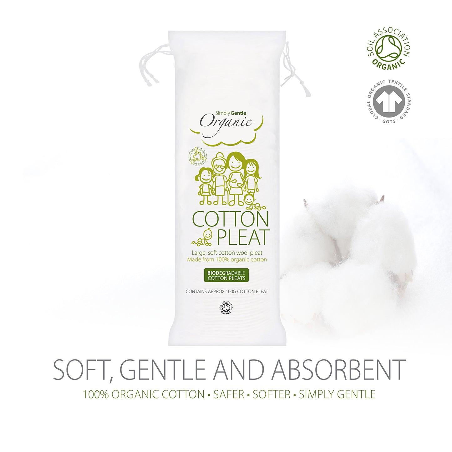 Simply Gentle Organic Cotton Pleats