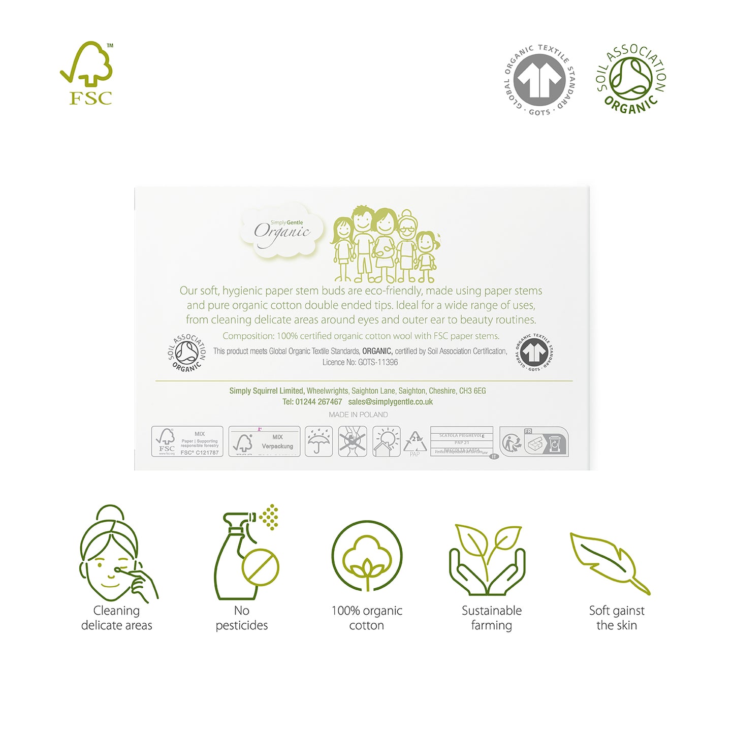 Simply Gentle Organic Paper Stem Buds