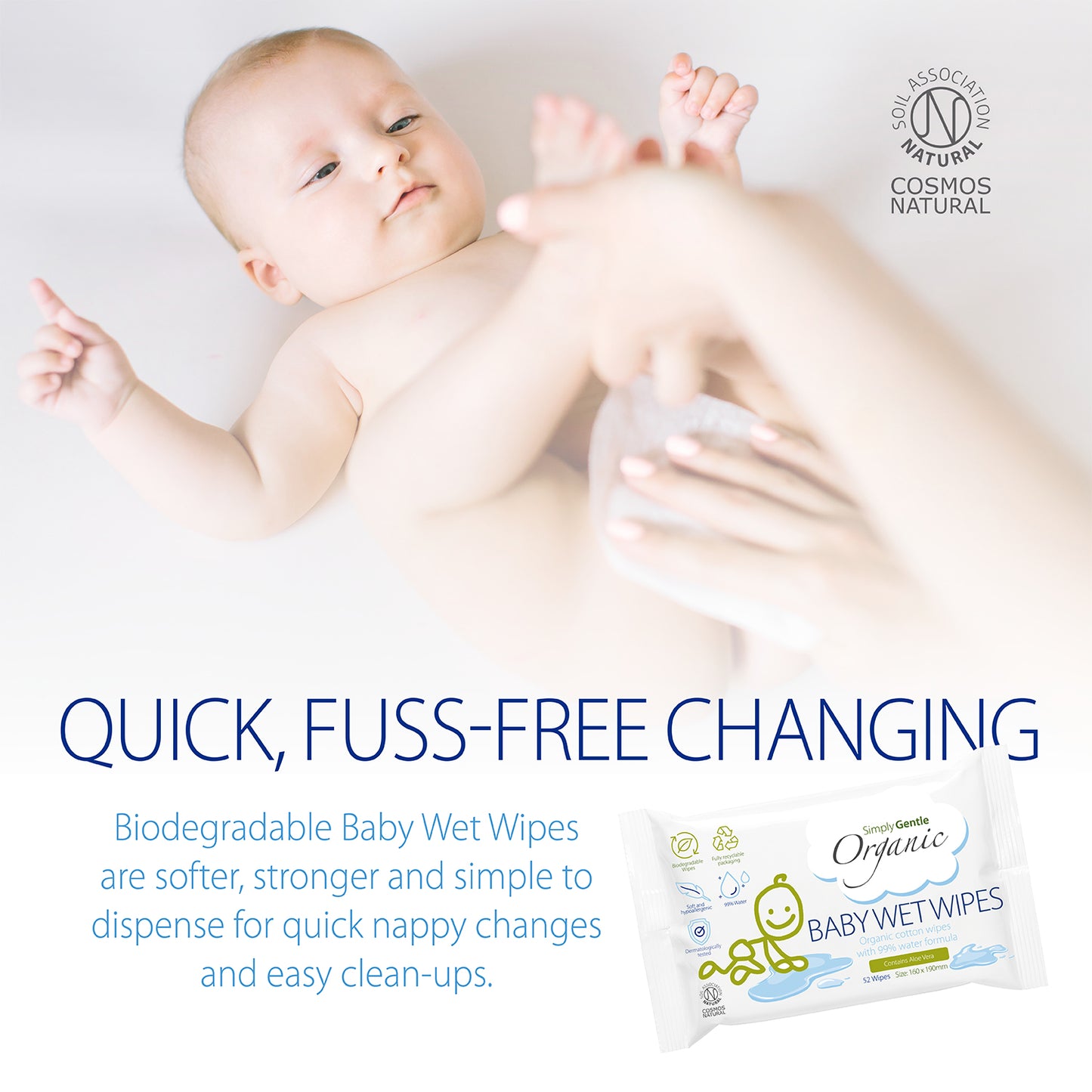 Simply Gentle Organic Baby Wet Wipes