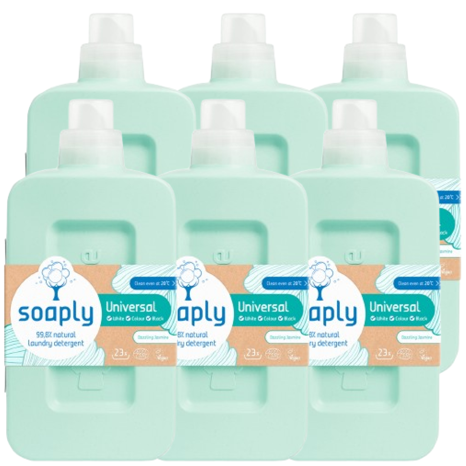 Soaply Eco Laundry Liquid Detergent 6 Pack 120 washes