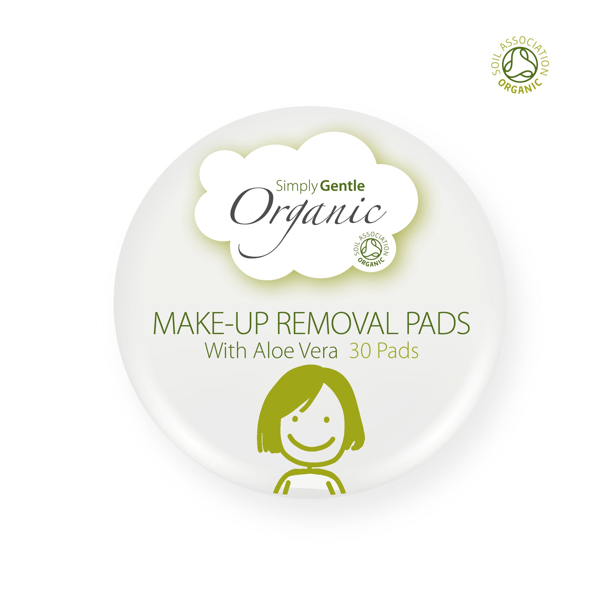 Simply Gentle Make-up Removal Pads gently and effectively remove make-up as well as waterproof eye make-up. Infused with a delicate lotion containing aloe vera, they are kind to the skin while being effective. 100% certified organic cotton wool.  Soil Association approved.