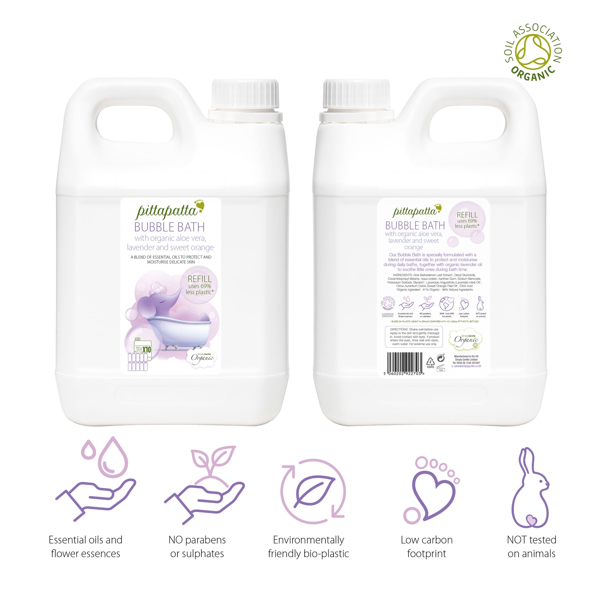 Pittapatta Bubble Bath is made from natural and organic ingredients and infused with organic essential oils and flower essences designed to be gentle and a joy to use.