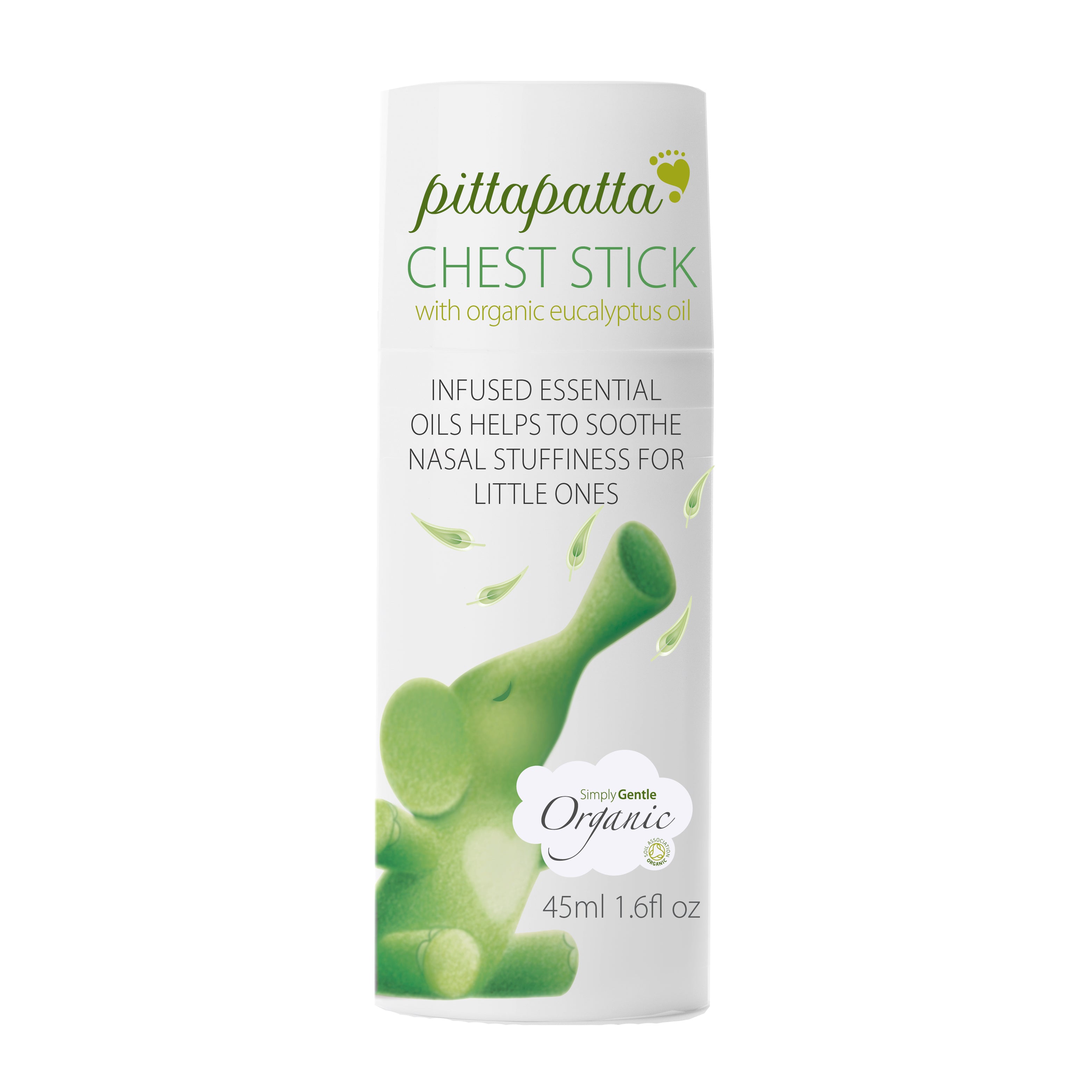Pittapatta Chest Stick with organic eucalyptus oil carefully formulated to create no mess when applied to chest and back of little ones