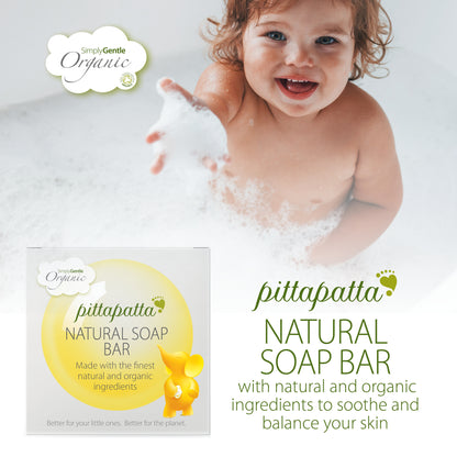 Pittapatta Natural Soap Bar made with natural and organic ingredients to soothe and balance your skin. From the Simply Gentle Organic bodycare range.