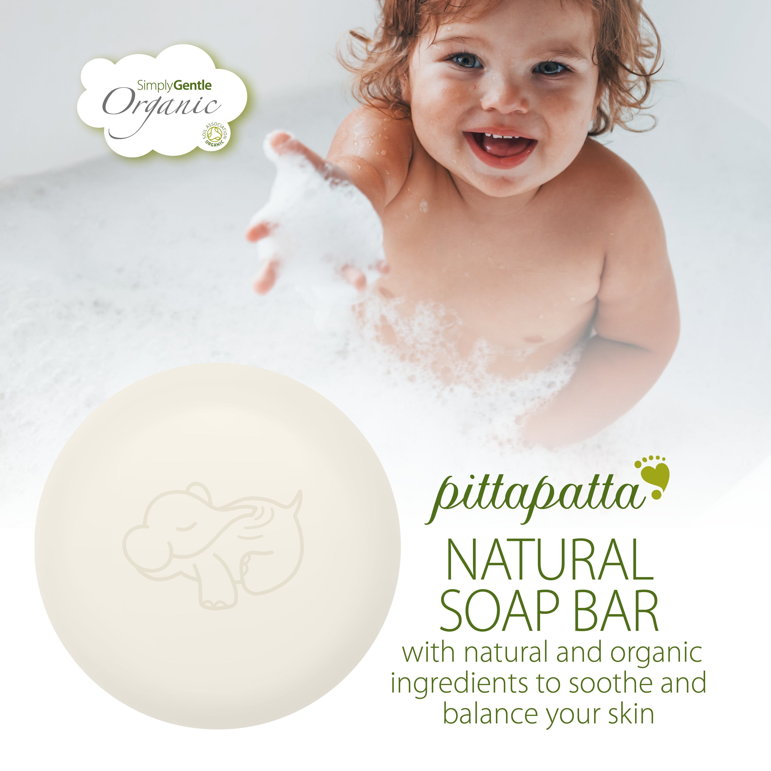 Pittapatta Natural Soap Bar made with natural and organic ingredients to soothe and balance your skin.