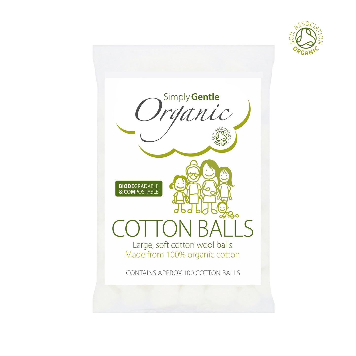 Simple Gentle Organic Cotton Balls are Soil Association approved and are ideal for a wide range of uses, from first aid to beauty routines. Pack Size: 100 Balls.
