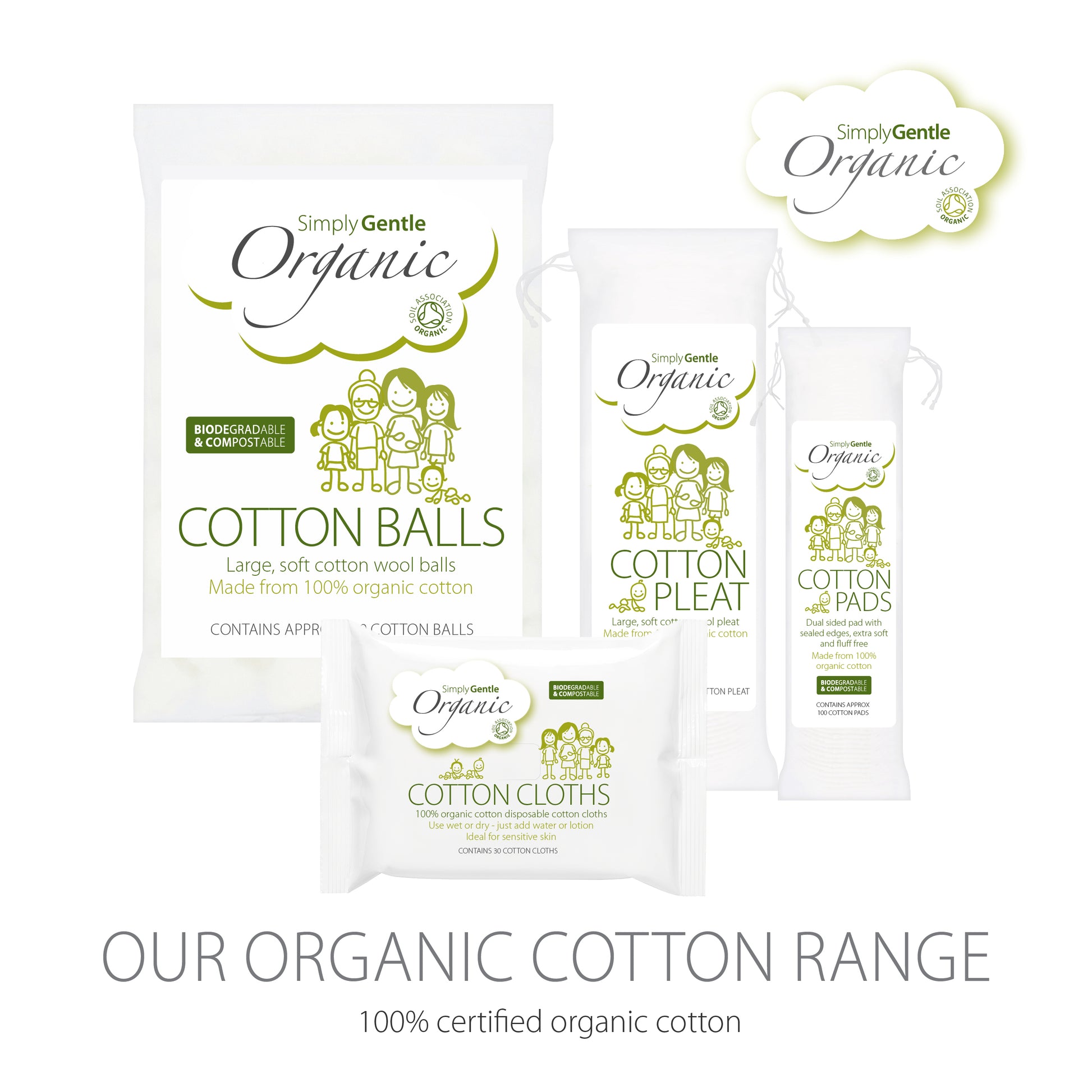 The Simply Gentle Organic Cotton Care range combines natural and organic ingredients, Simply Gentle’s products means that you are doing more than just looking after yourself and your family, you are also looking after the environment in which you both grow.