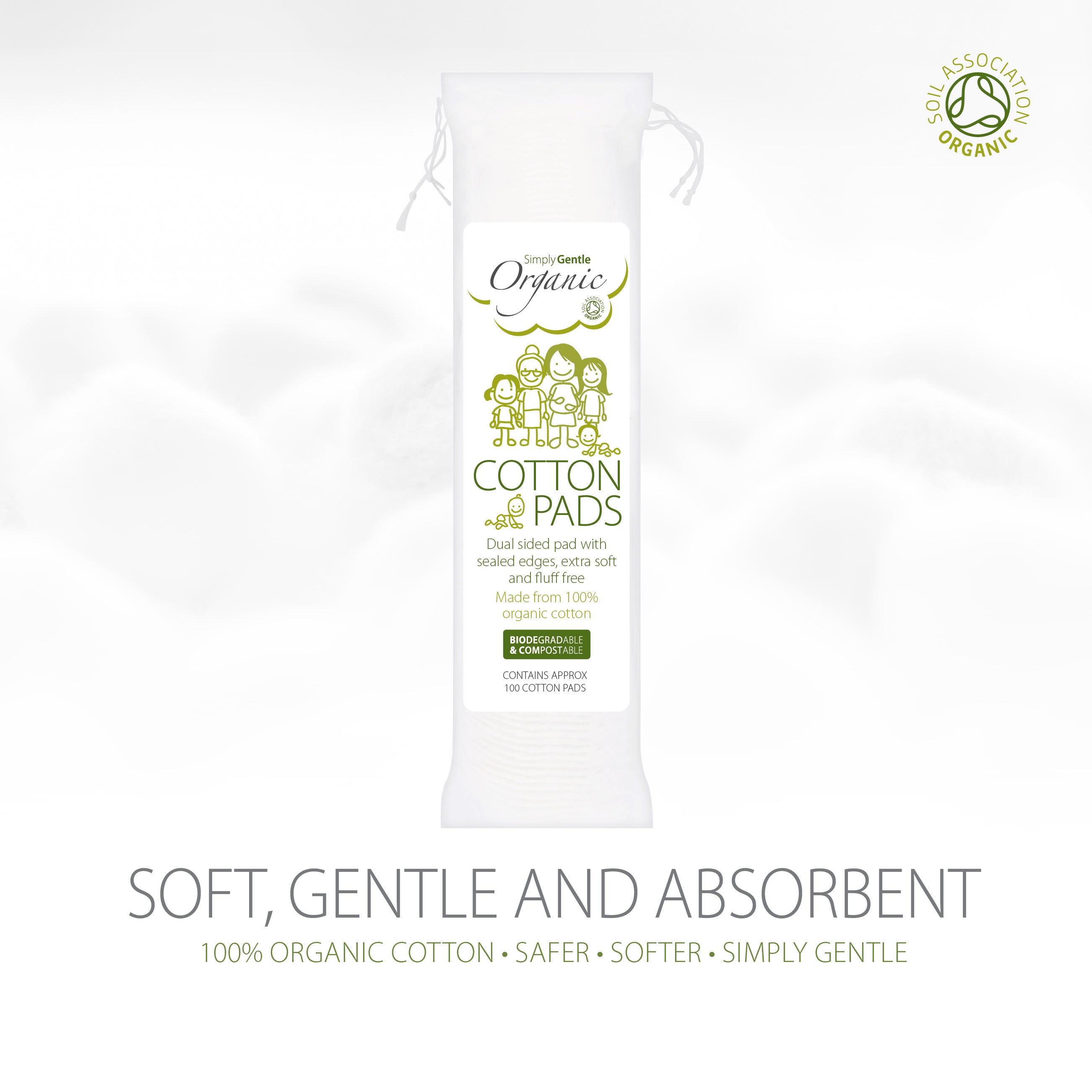 Simply Gentle Organic Cotton Pads