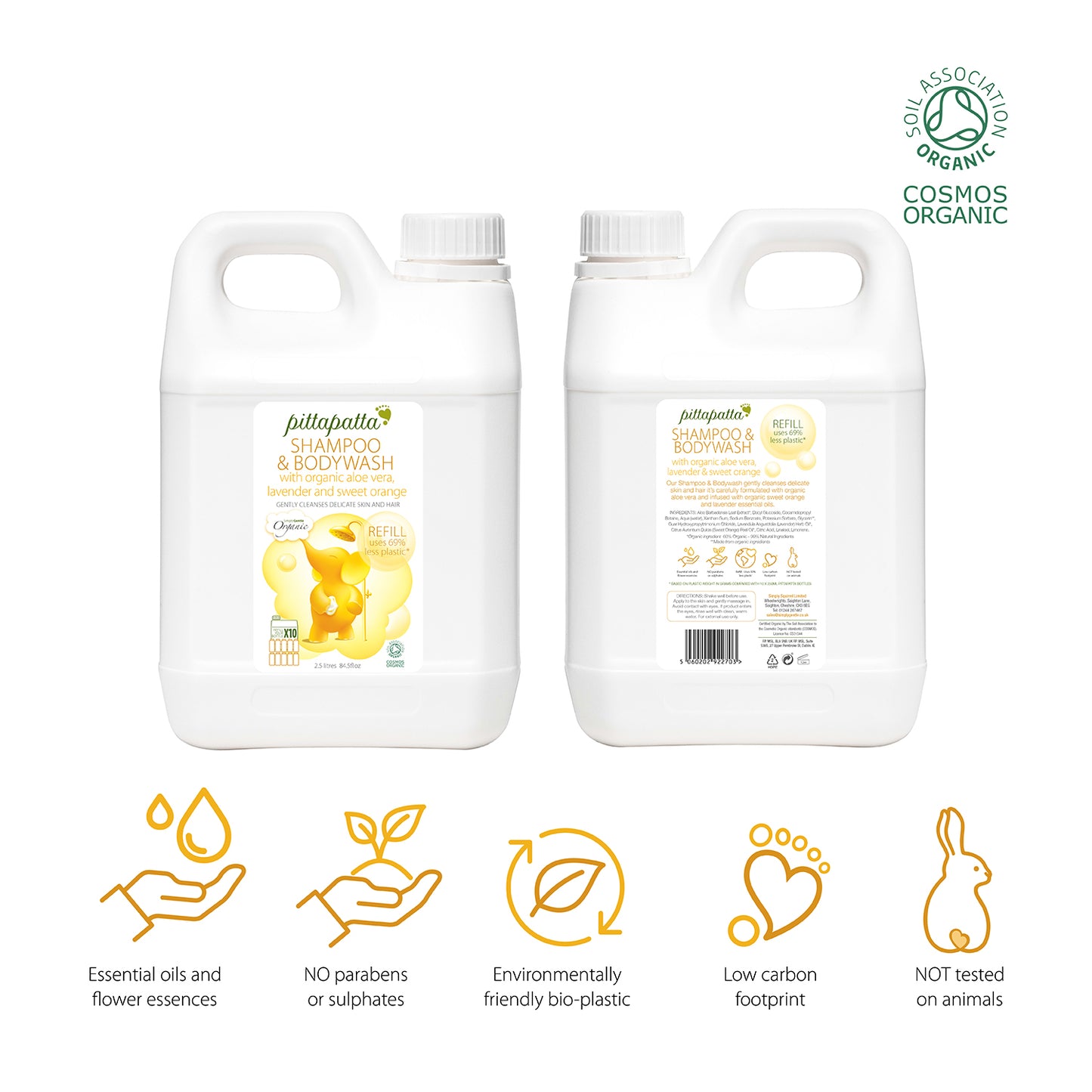 Pittapatta Shampoo & Bodywash 2.5 lt refill