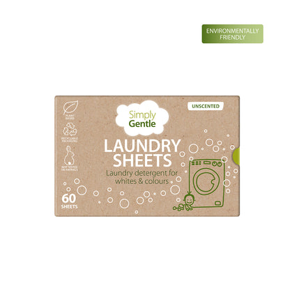 Unfragranced Laundry Sheets - 60 Sheets