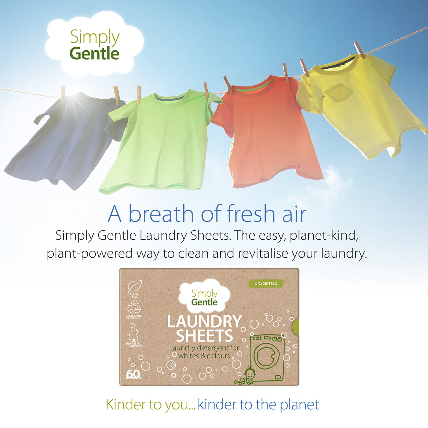 Unfragranced Laundry Sheets - 60 Sheets