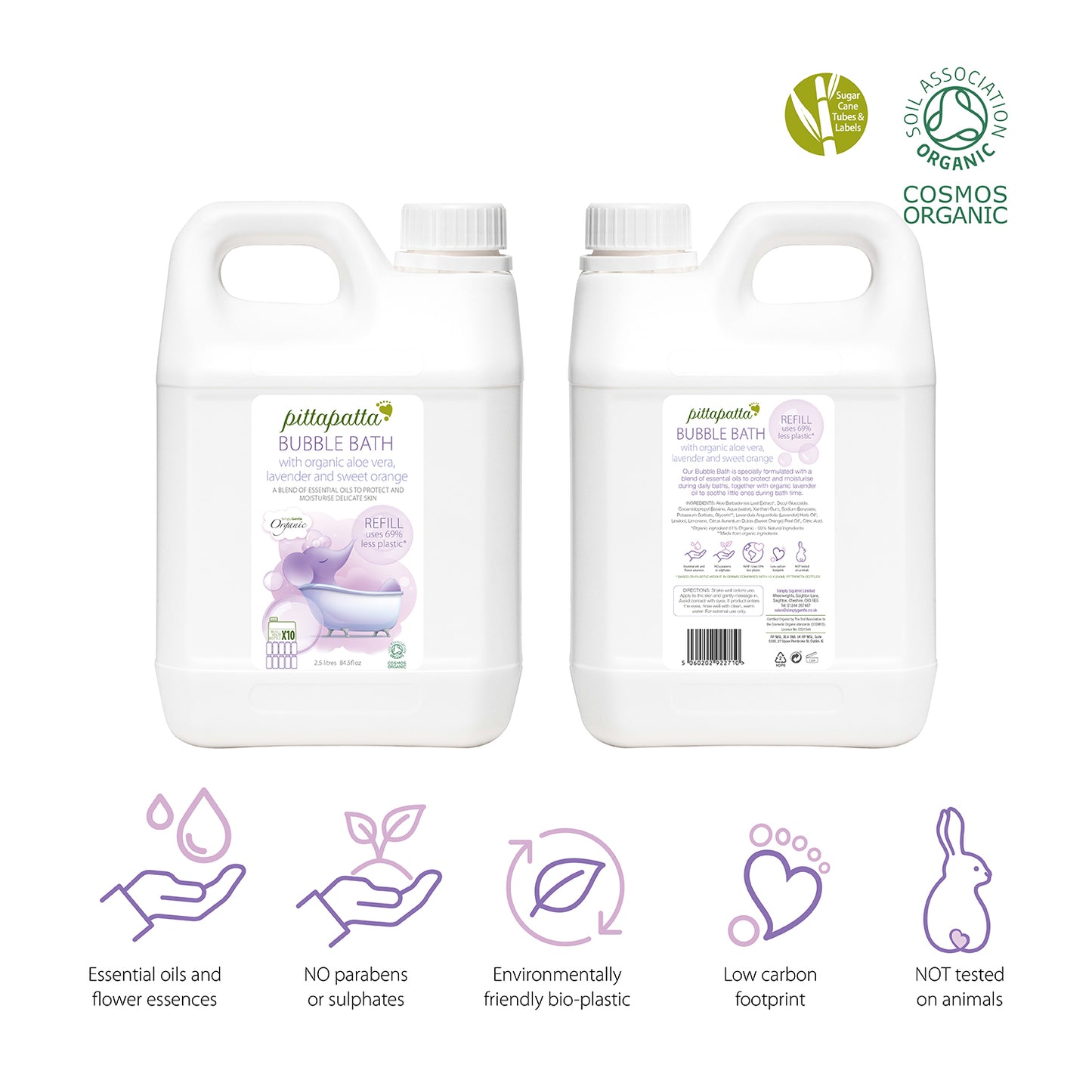 Pittapatta Bubble Bath 2.5Lt refill