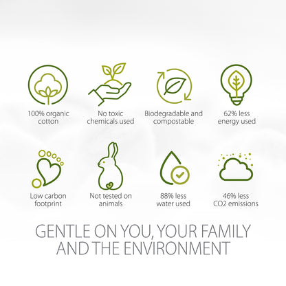 Simply Gentle Organic 3 in 1 Cosmetic Wipes