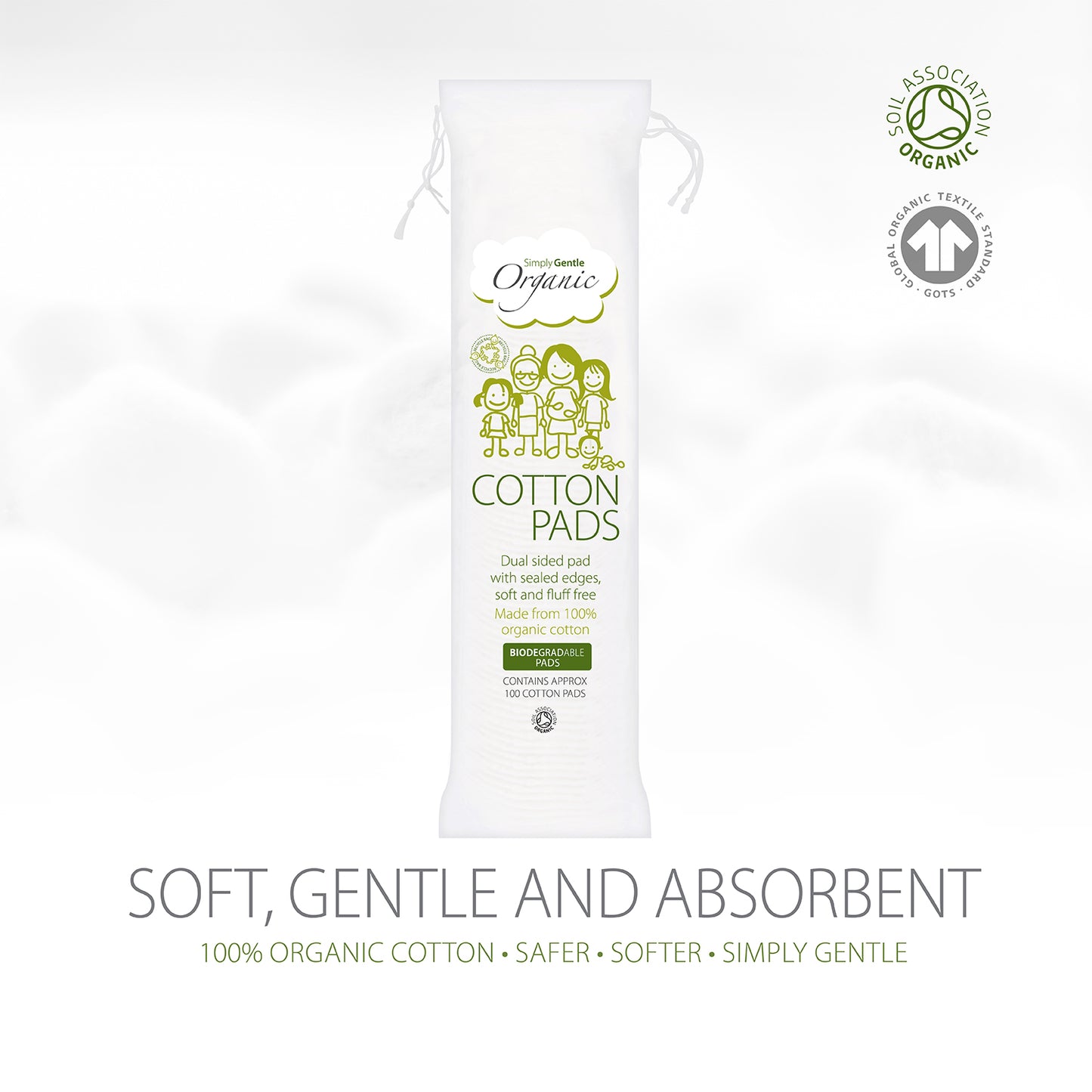 Simply Gentle Organic Cotton Pads