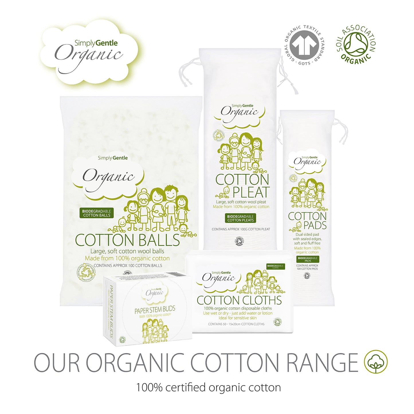 Simply Gentle Organic Cotton Pads