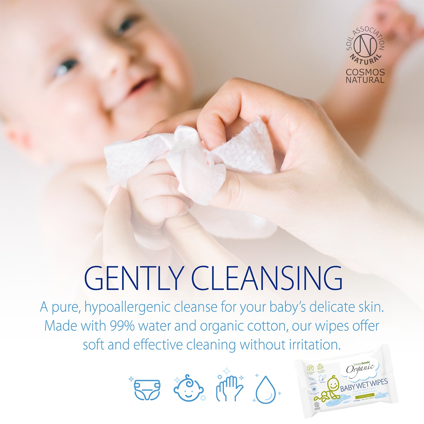 Simply Gentle Organic Baby Wet Wipes