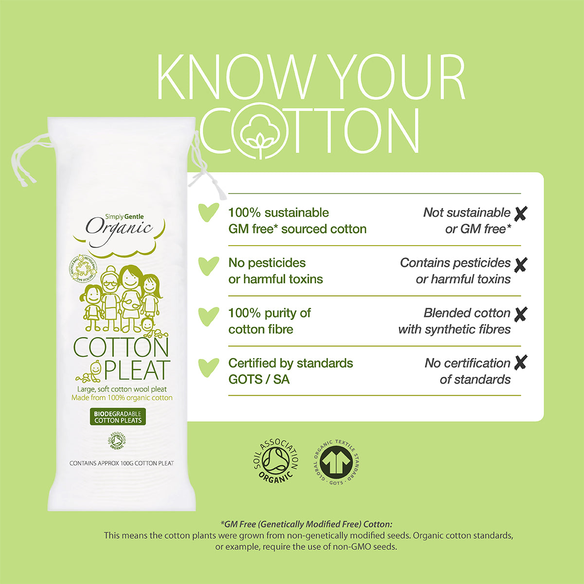 Simply Gentle Organic Cotton Pleat