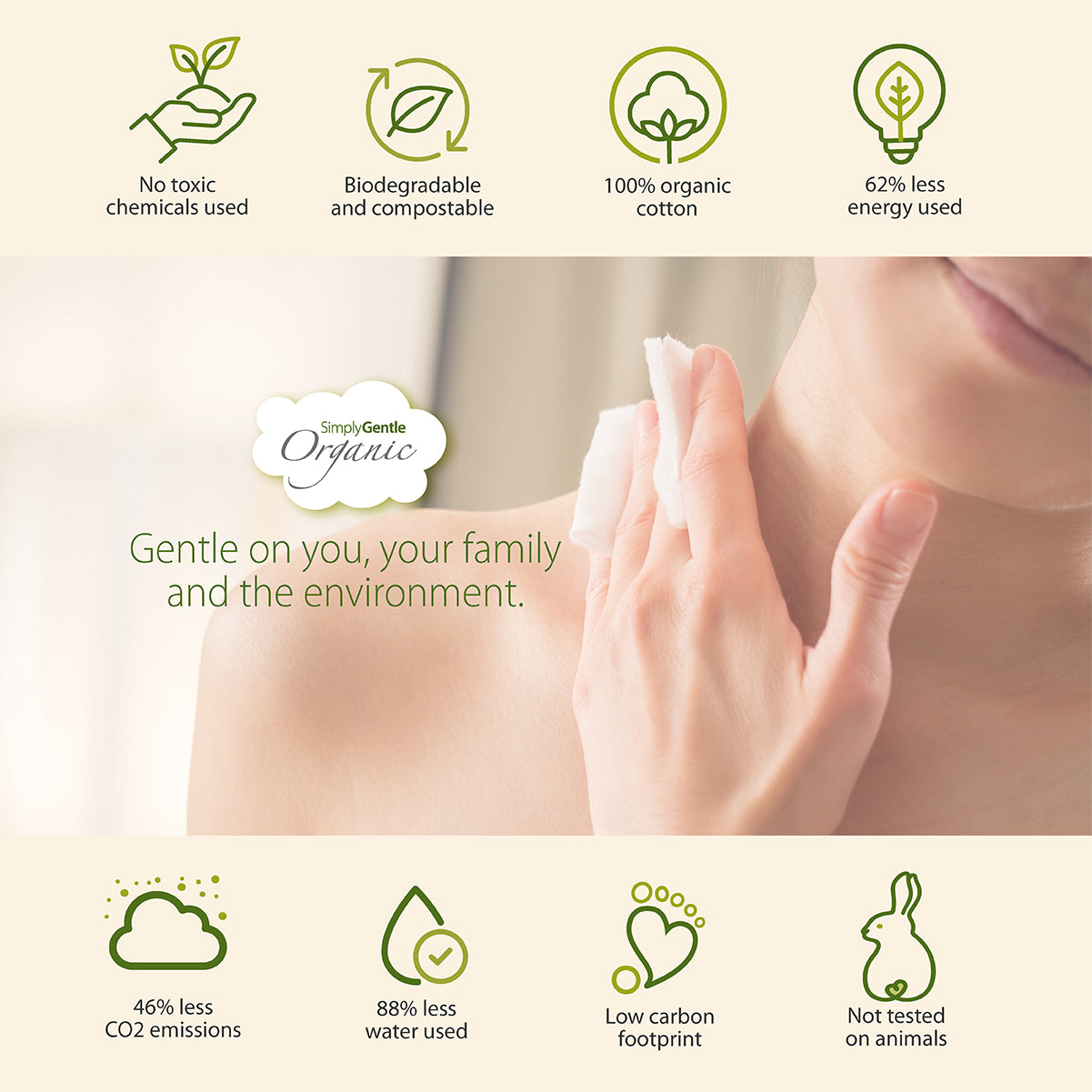 Simply Gentle Organic Cotton Pleat