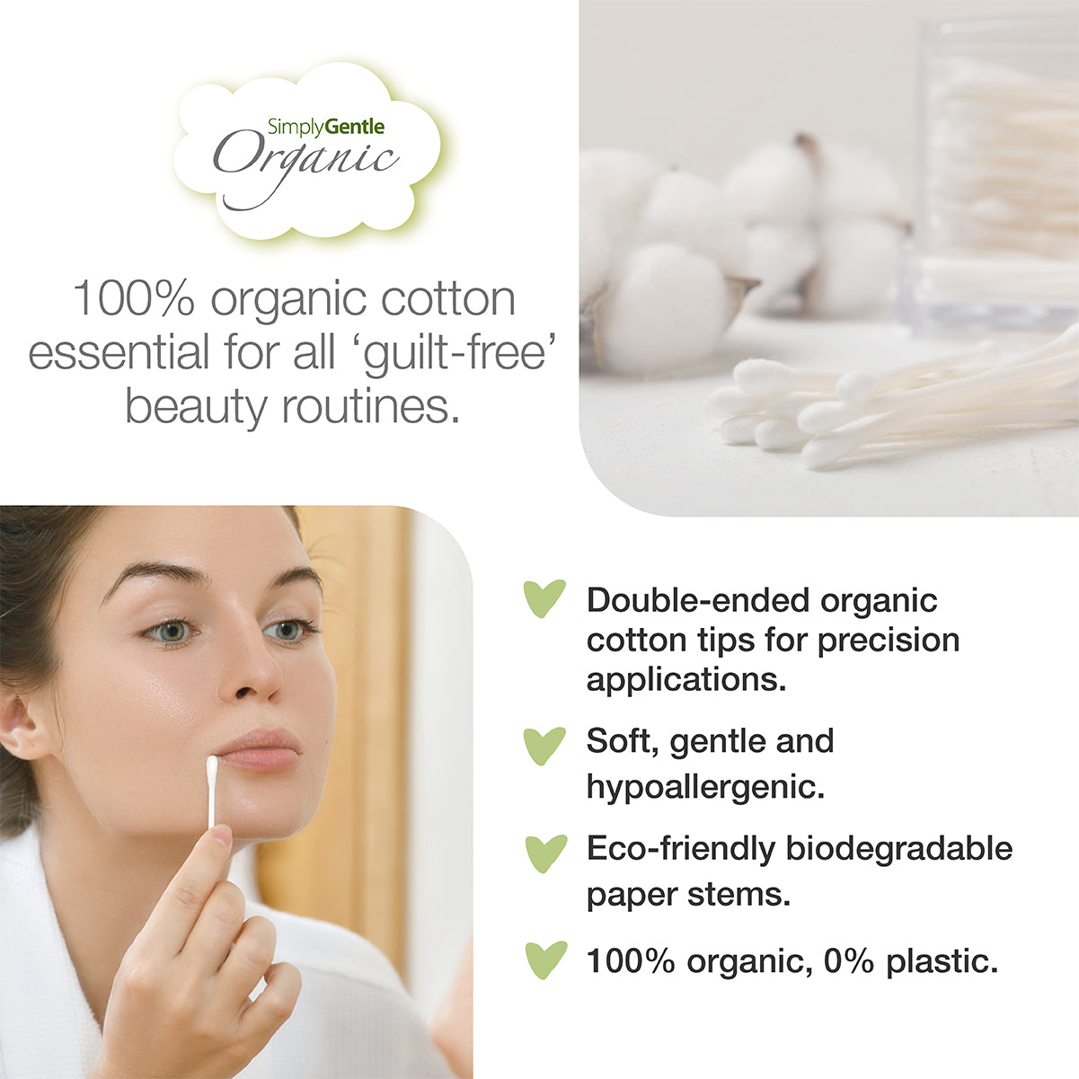 Simply Gentle Organic Paper Stem Buds