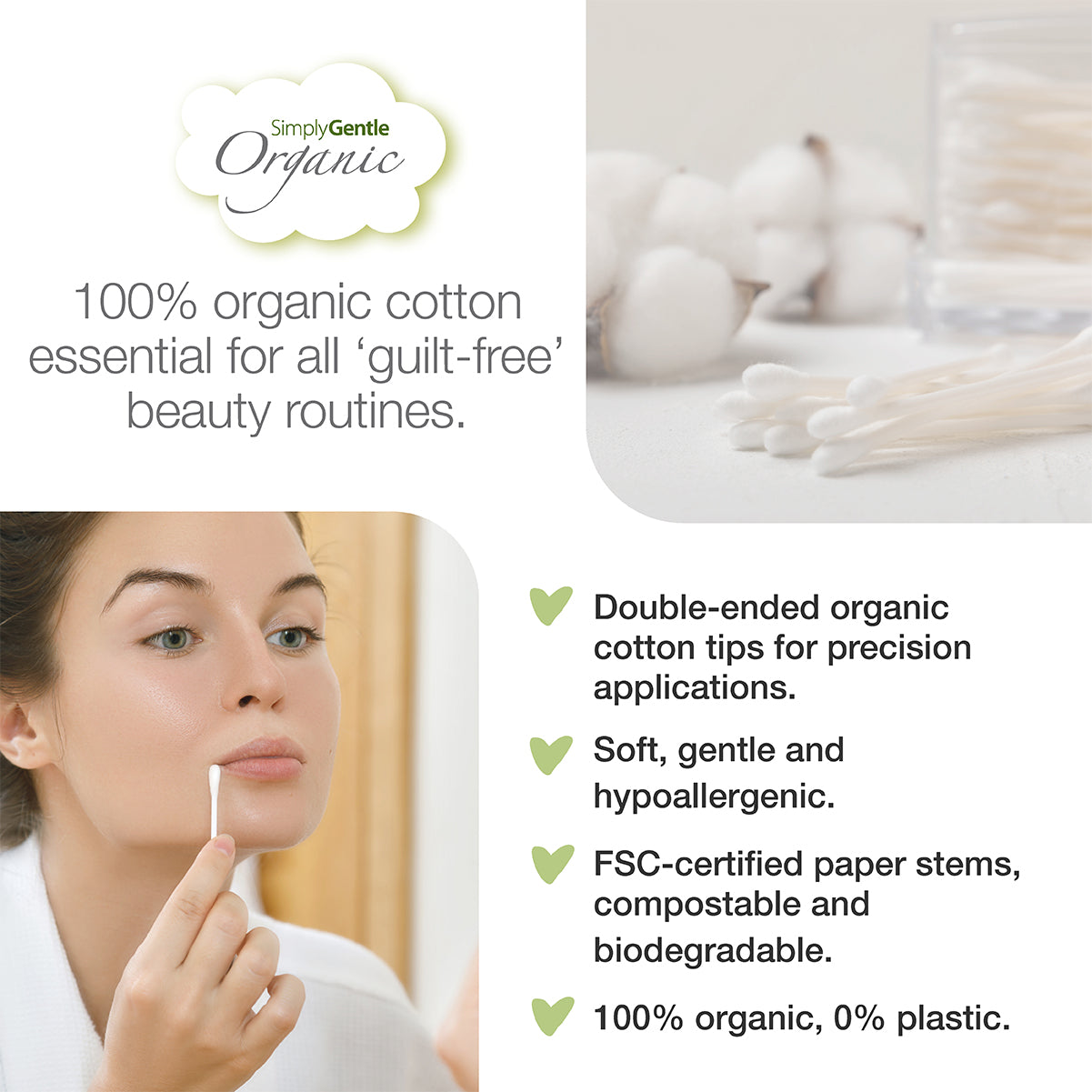 Simply Gentle Organic Paper Stem Buds