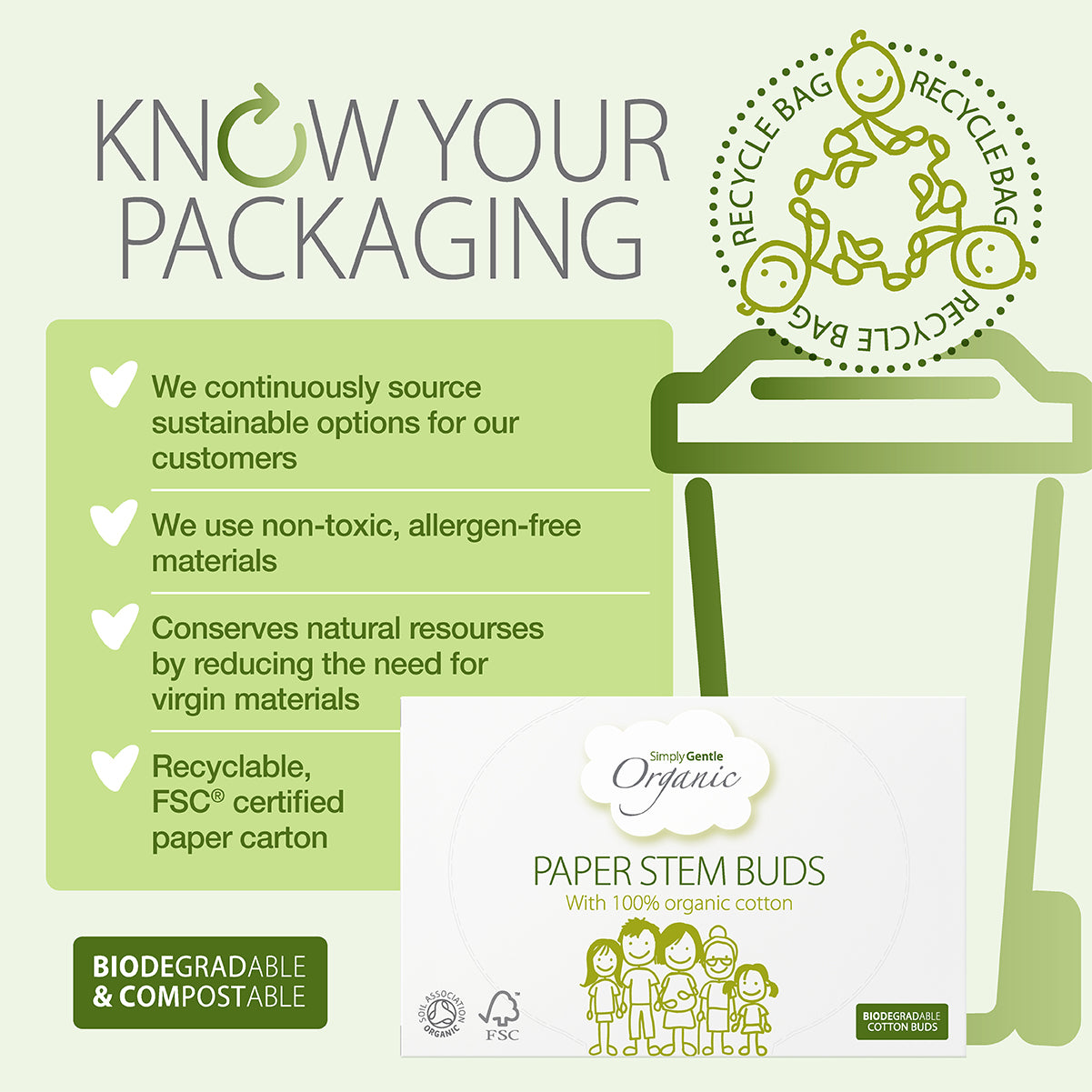 Simply Gentle Organic Paper Stem Buds