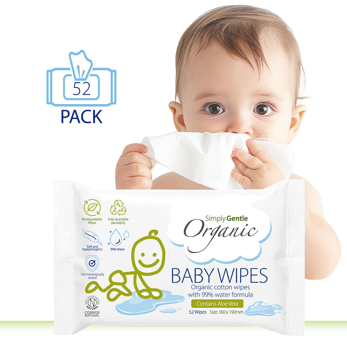 Simply Gentle Organic Baby  Wipes
