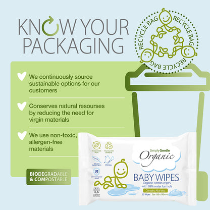 Simply Gentle Organic Baby  Wipes