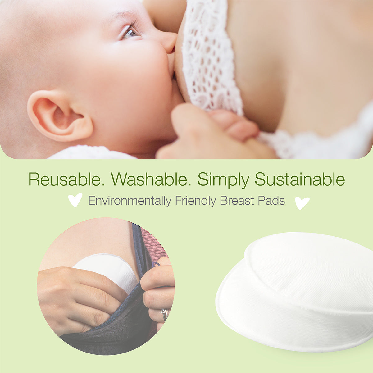 Simply Gentle Washable & Reusable Breast Pads