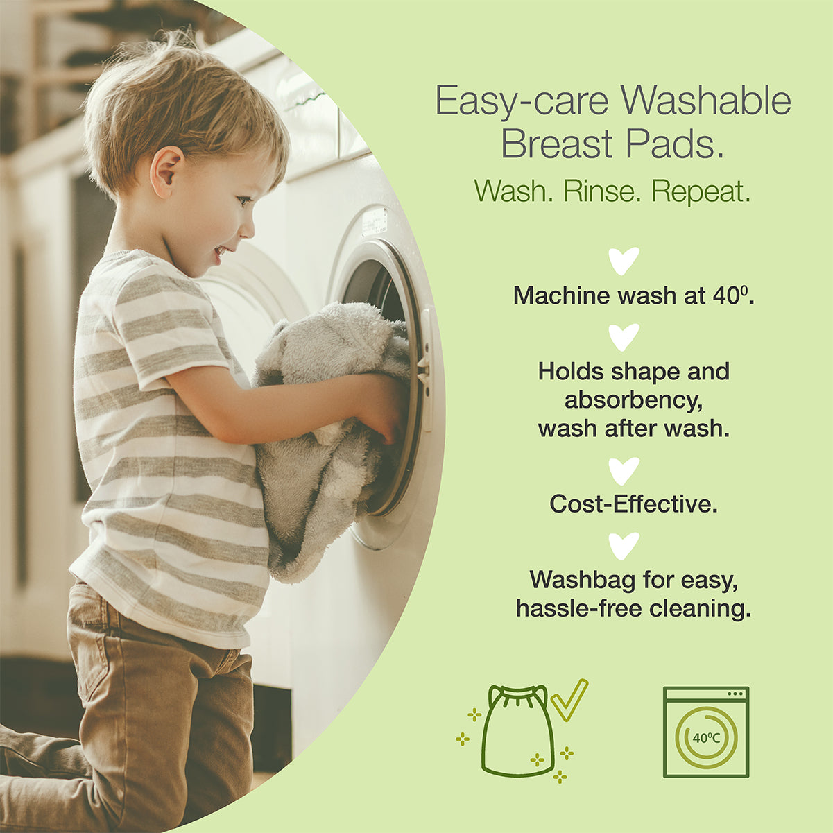 Simply Gentle Washable & Reusable Breast Pads