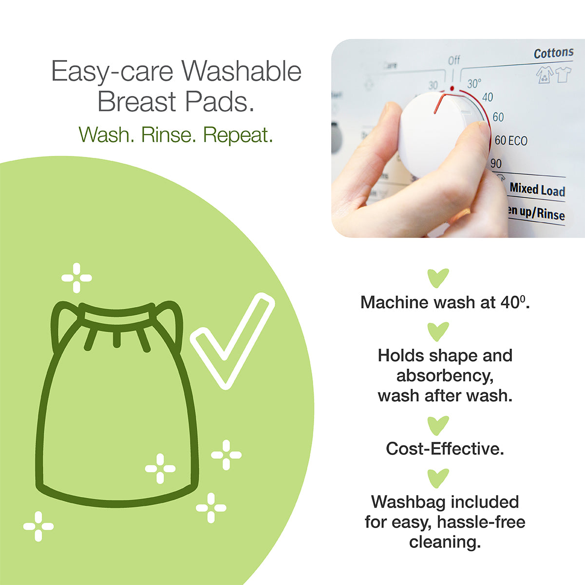 Simply Gentle Washable & Reusable Breast Pads