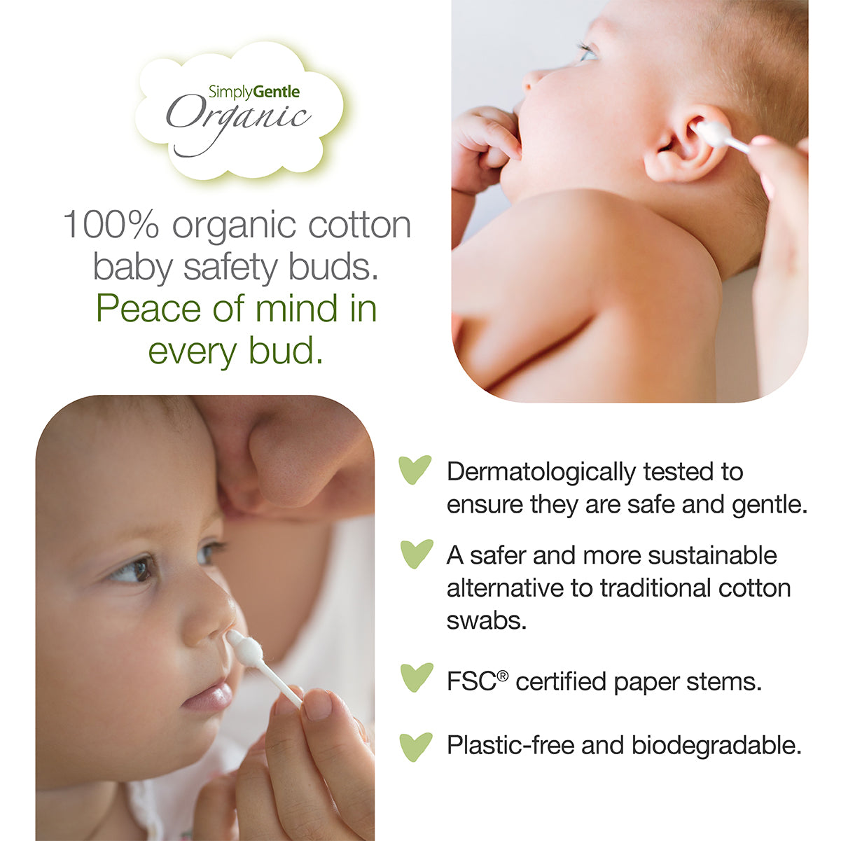 Simply Gentle Organic Baby Safety Buds