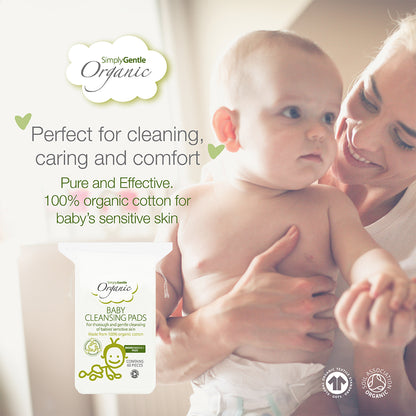 Simply Gentle Organic Baby Cotton Cleansing Pads
