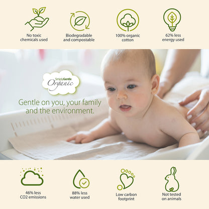 Simply Gentle Organic Baby Cotton Cleansing Pads