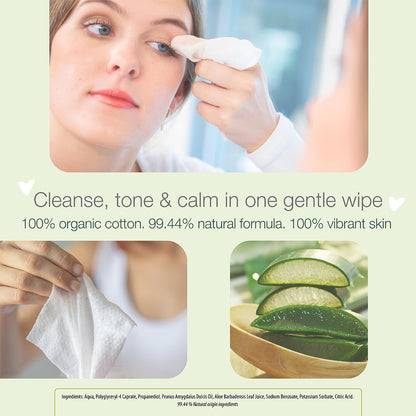 Simply Gentle Organic 3 in 1 Cosmetic Wipes