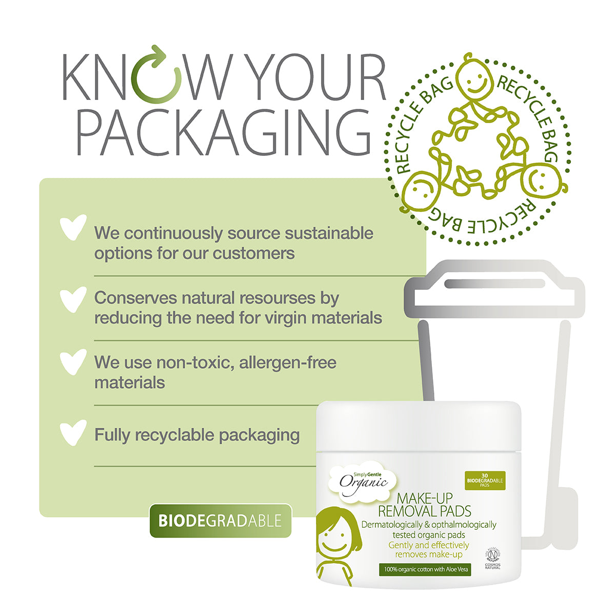 Simply Gentle Organic Makeup Removal Pads