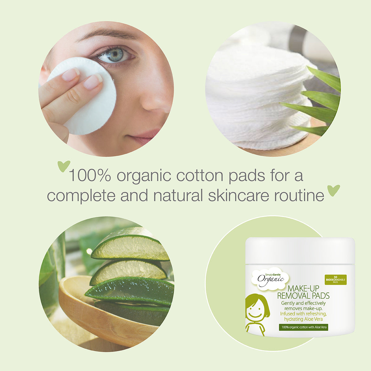 Simply Gentle Organic Makeup Removal Pads