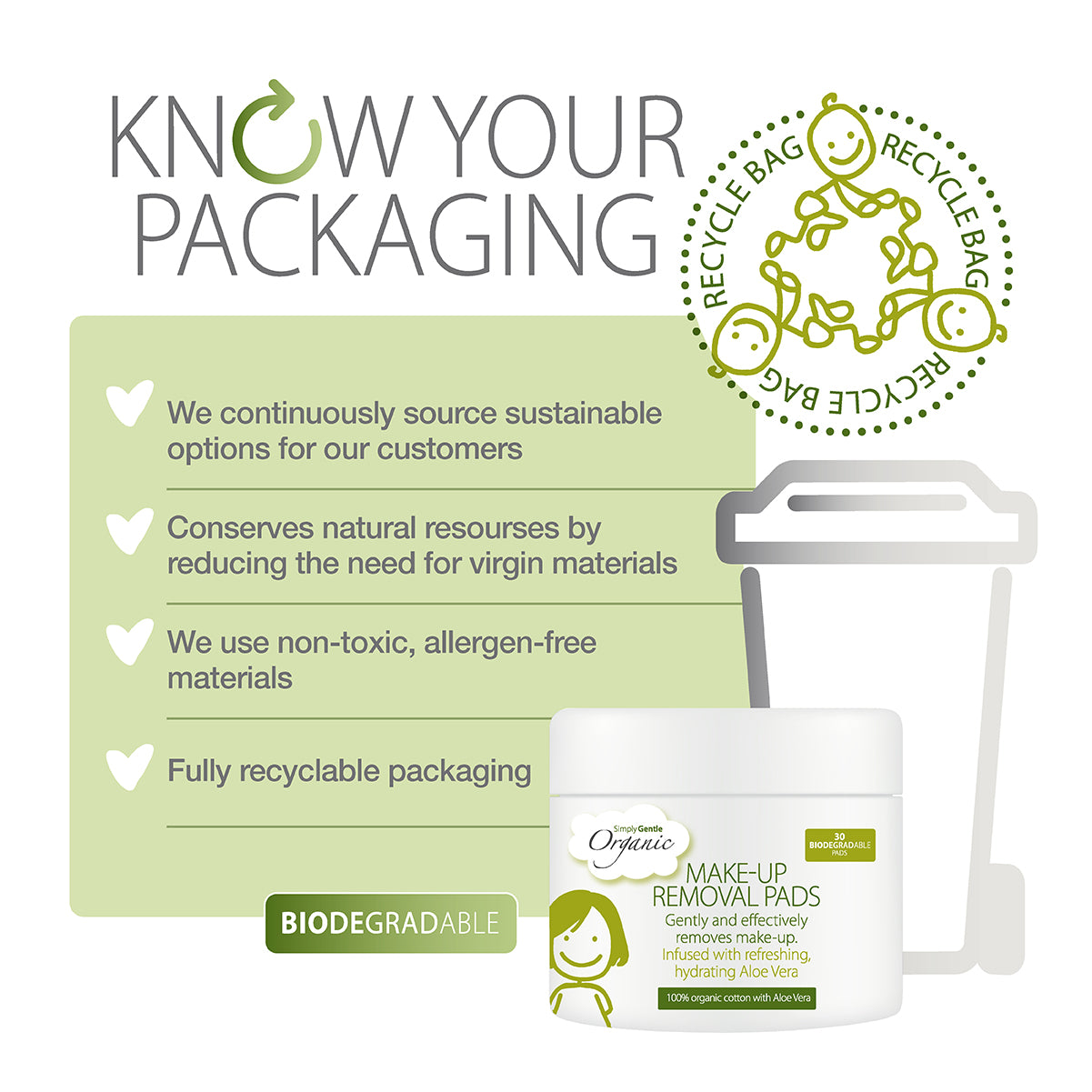 Simply Gentle Organic Makeup Removal Pads