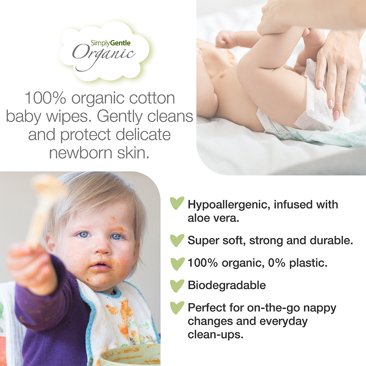 Simply Gentle Organic Baby Wipes