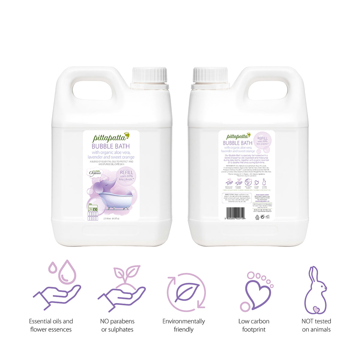 Pittapatta Bubble Bath 2.5Lt refill