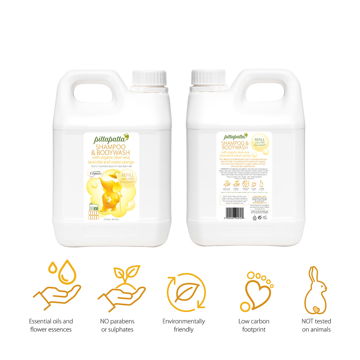 Pittapatta Shampoo & Bodywash 2.5 lt refill